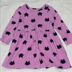 Cat & Jack Purple Dress with Black Cat Design